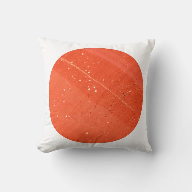 Röd Halvädelsten Jasper Struktur Kudd Kudde (Framsida)