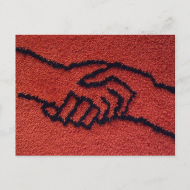 röd händer vykort (Framsida)