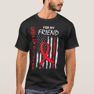 Röd hans kamouflerade hjärtsjukdom medvetandegrad t shirt
