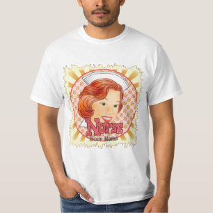 Röd hår sjuksköterska t-shirt