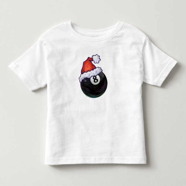 Röd hatt för 8 bolljul tee shirt (Framsida)