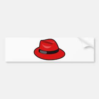 Röd hattFedora Bildekal