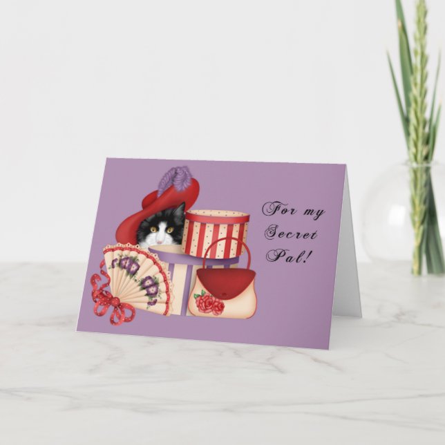 Röd hatthemlighetPal Kort (Framsida)