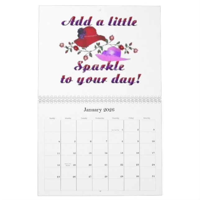 RÖD HATTKALENDER KALENDER (Jan 2026)