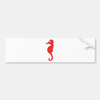 röd havshästsymbol bildekal