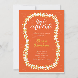 Röd hawaii festinladning inbjudningar