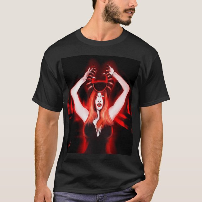 Röd häxa t shirt (Framsida)