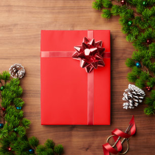 Röd Helgdag Julfesten Färg Plain Presentpapper
