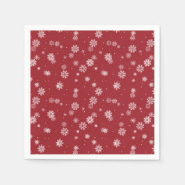 Röd Helgdag Pappersservett