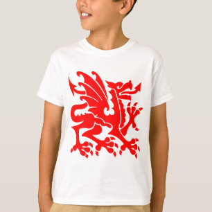 Röd heraldisk drake 01 - t shirt