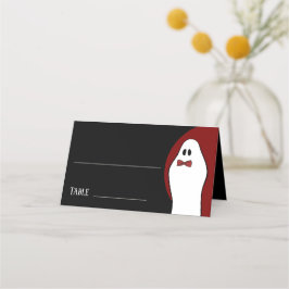 Röd Herrghosts Halloween-bröllop Placeringskort
