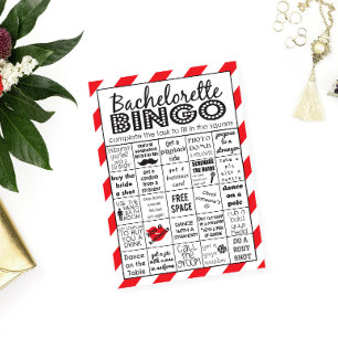 Röd Het Brudtärna Bingo, Sällskapsspel, Utmaning Inbjudningar