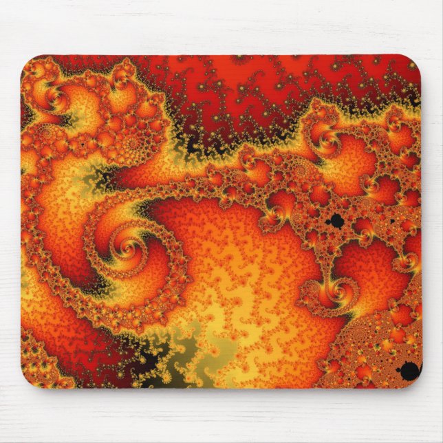 Röd het eldgrop musmattor (Framsidan)
