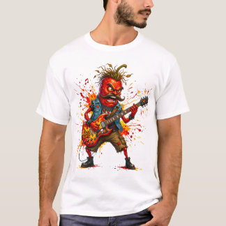 Röd het Mr Chili Rockstjärna T Shirt