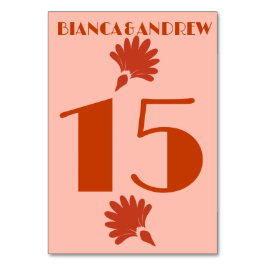 Röd-Hett-Bordsnummer för 20-årsjubileum Bordsnummer