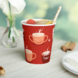 Röd Hett Kaffe och kakaodesign