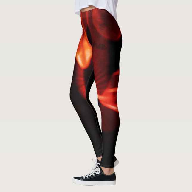 Röd hett leggings (Vänster)