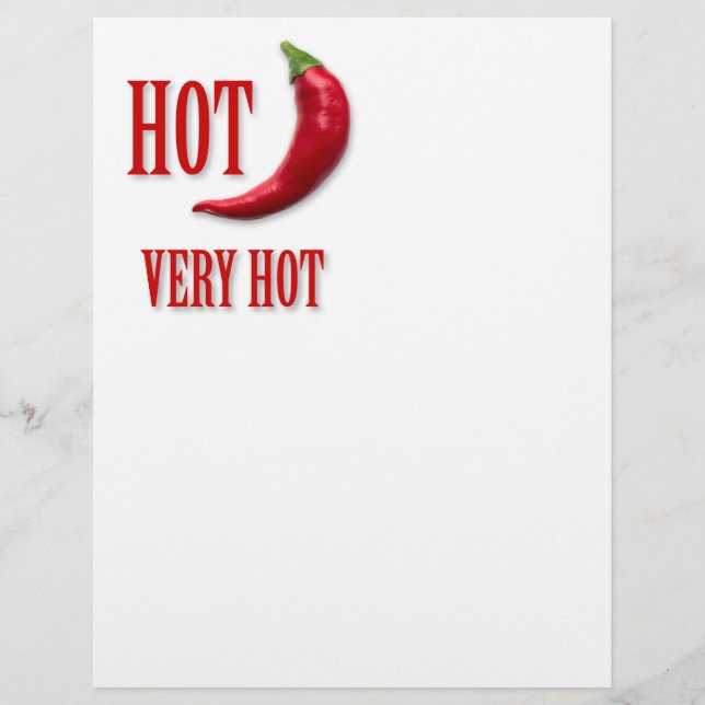 Röd hett peppar reklamblad (Framsidan)