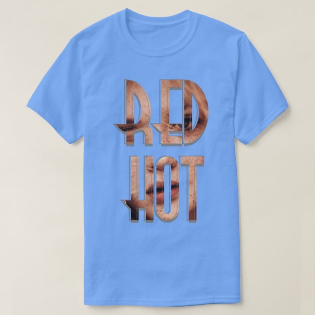 röd hett t shirt (Design framsida)