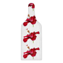 Röd Hibiscus Flower Side View