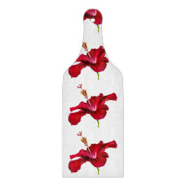 Röd Hibiscus Flower Side View