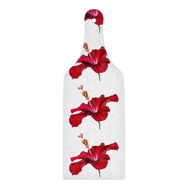 Röd Hibiscus Flower Side View (Framsidan)