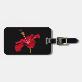 Röd Hibiscus Flower Side View Bagagebricka