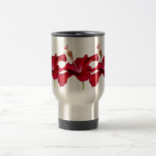 Röd Hibiscus Flower Side View Resemugg
