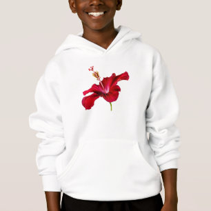 Röd Hibiscus Flower Side View T Shirt