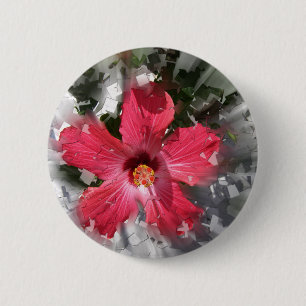 Röd Hibiscus Knapp