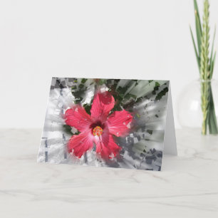 Röd Hibiscus Kort