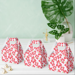Röd hibiskus, röda blommor, blommönster presentaskar
