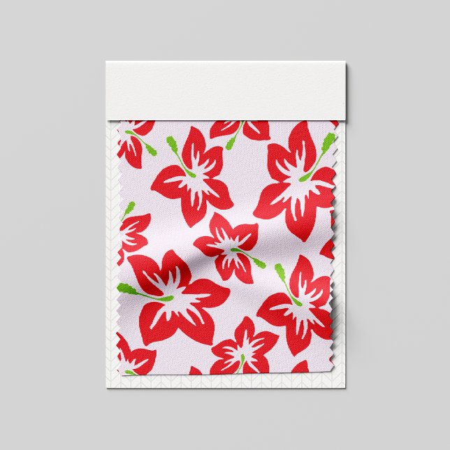 Röd hibiskus, röda blommor, blommönster tyg (Skapare uppladdad)