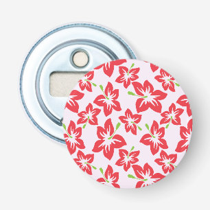 Röd Hibiskus, Röda Blommor, Mönster Av Blommor Flasköppnare