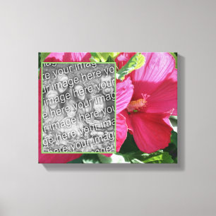 Röd Hibiskusblomma Skapa Ditt Eget Foto Canvastryck