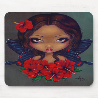 "Röd hibiskusfe" Mousepad Musmatta
