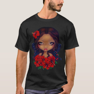 Röd hibiskusfeskjorta tee shirt