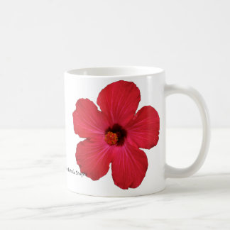 Röd hibiskuskaffemugg kaffemugg