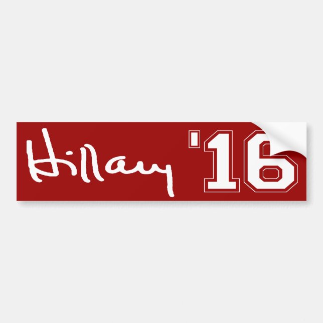Röd Hillary 2016 häftebildekal Bildekal (Framsidan)