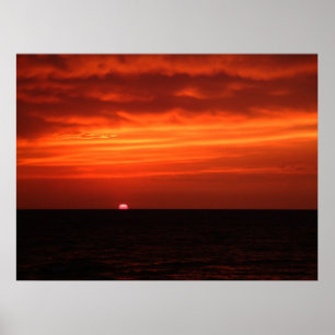 Röd himmel poster