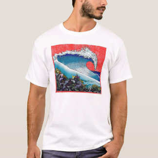 Röd himmel tee shirt