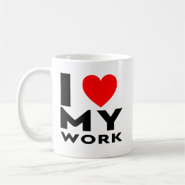 Röd hjärta älskar jag min inspirera kaffemugg