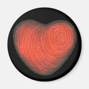 Röd hjärta magnet