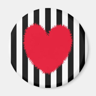 Röd hjärta magnet