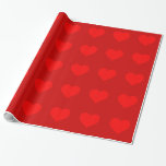 Röd hjärta presentpapper<br><div class="desc">Hjärtamönster. Röd färg. Gullig design.</div>