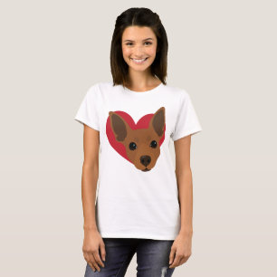 Röd hjärta rostar minut klämmer fast T-tröja N T-shirt