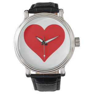 Röd hjärtform kärlek Klassisk enkel minimalism Armbandsur