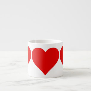 Röd hjärtform kärlek Klassisk enkel minimalism Espressomugg