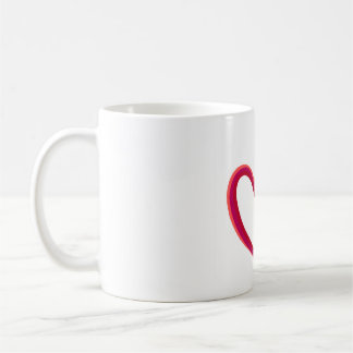 Röd Hjärtkärlekskopp Kaffemugg