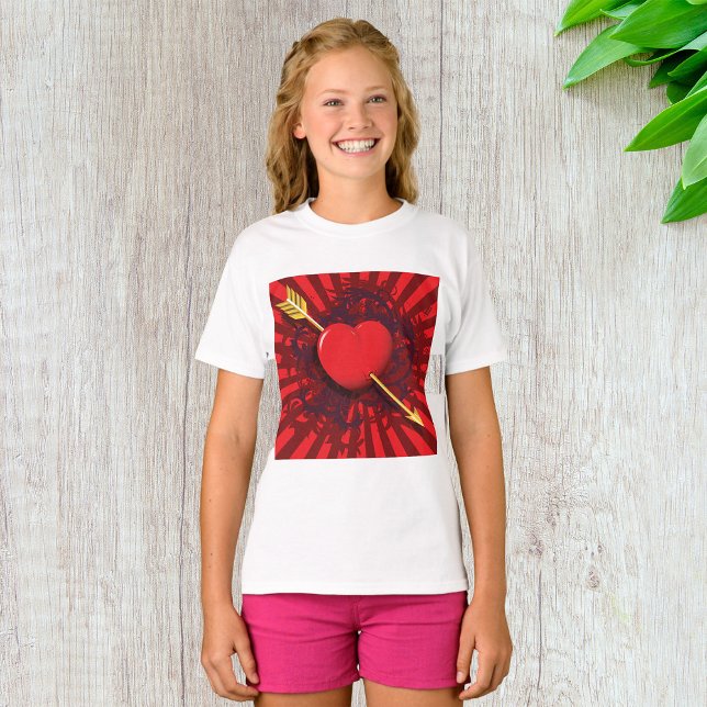 Röd hjärtpil t shirt (Skapare uppladdad)